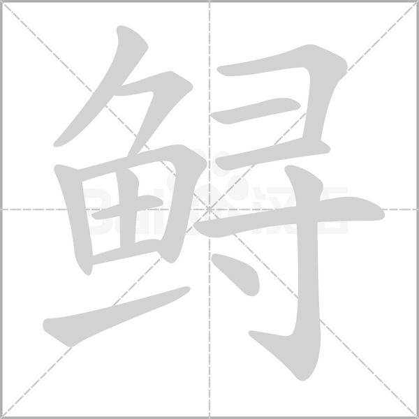 鲟字笔顺
