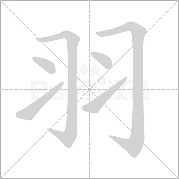 羽字笔顺