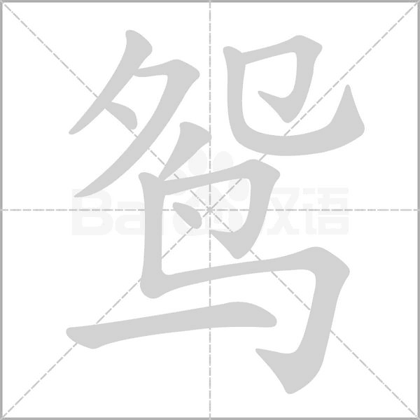 鸳字笔顺