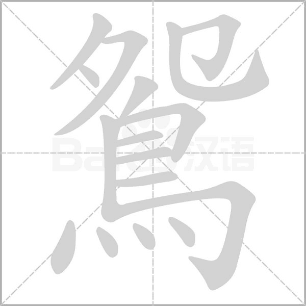 鴛字笔顺