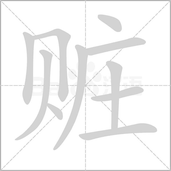 赃字笔顺