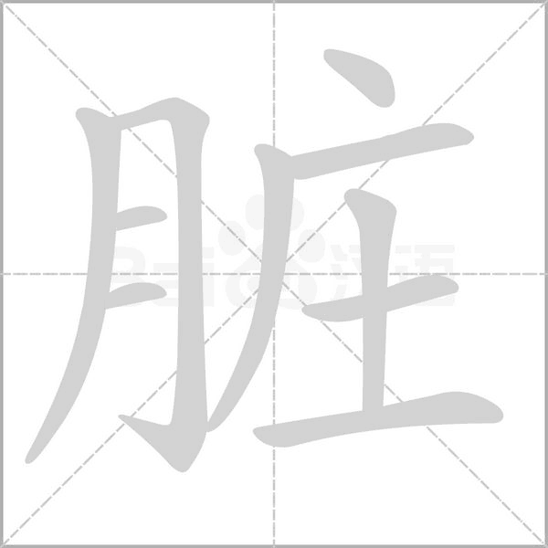 脏字笔顺