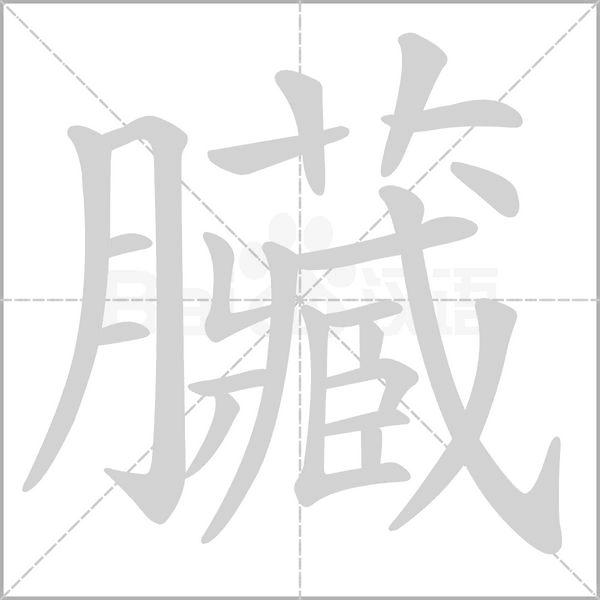 臟字笔顺