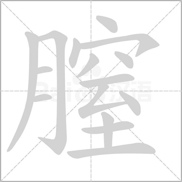 膣字笔顺