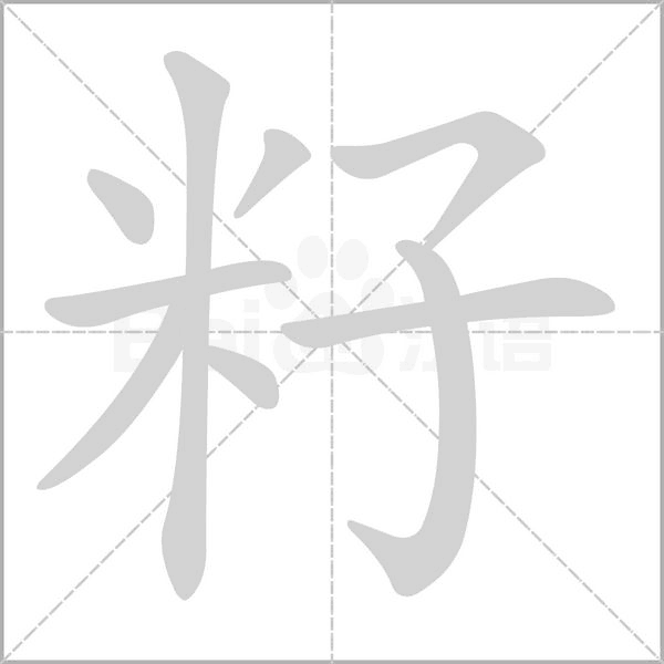 籽字笔顺