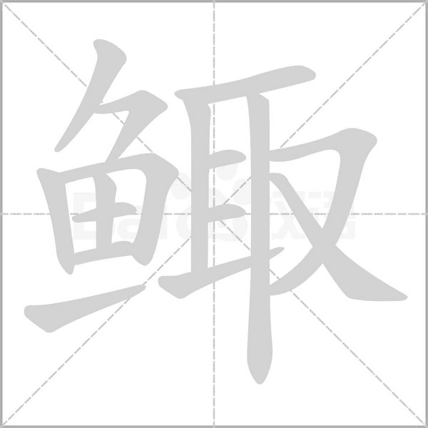 鲰字笔顺
