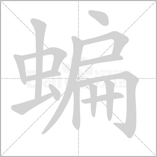 蝙字笔顺