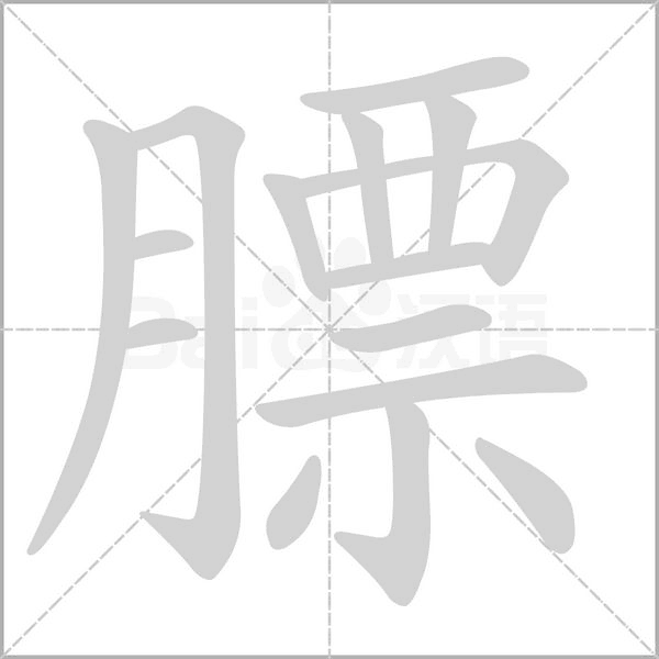 膘字笔顺