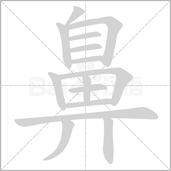 鼻字笔顺