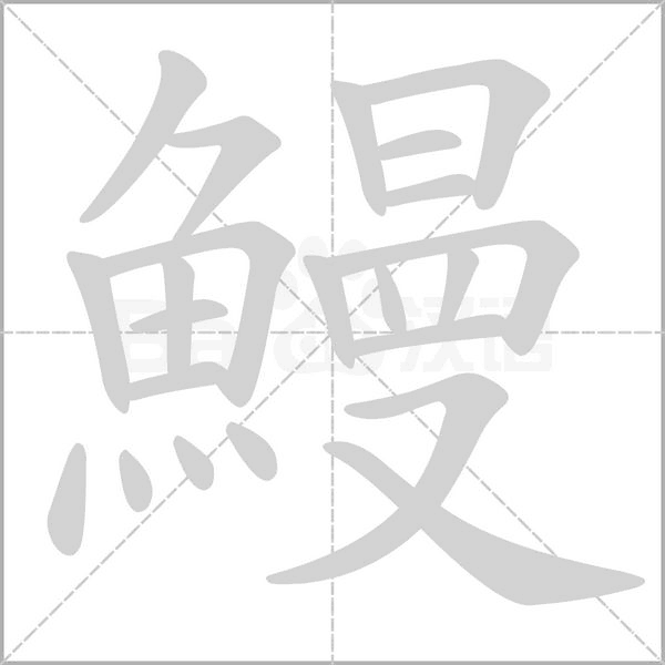 鰻字笔顺