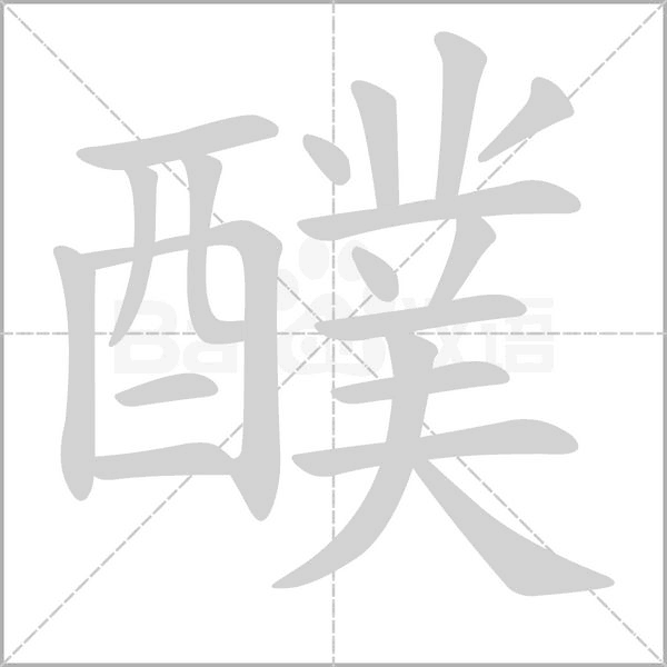 醭字笔顺