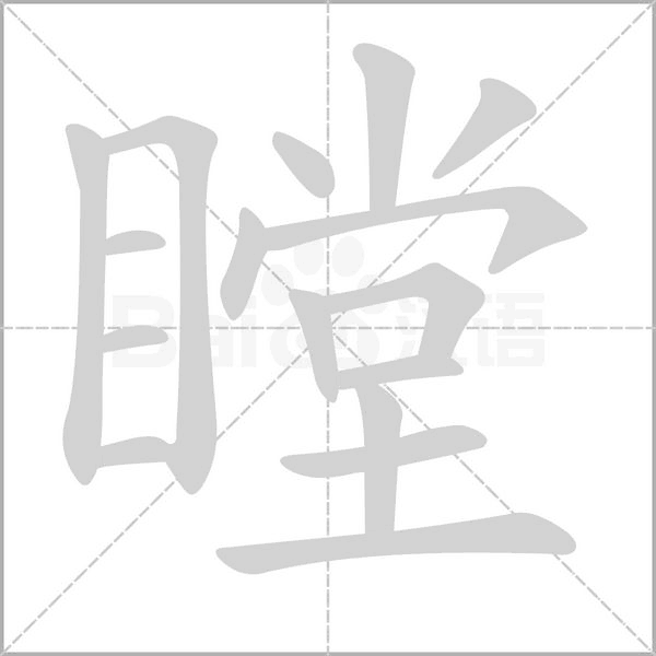 瞠字笔顺