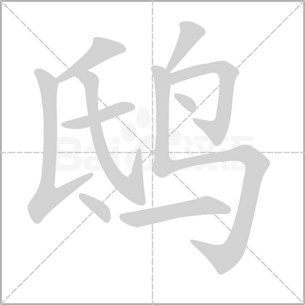 鸱字笔顺