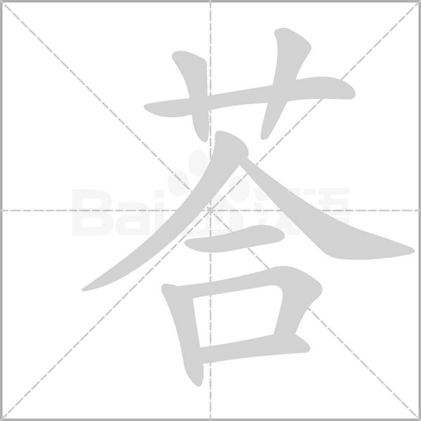 荅字笔顺