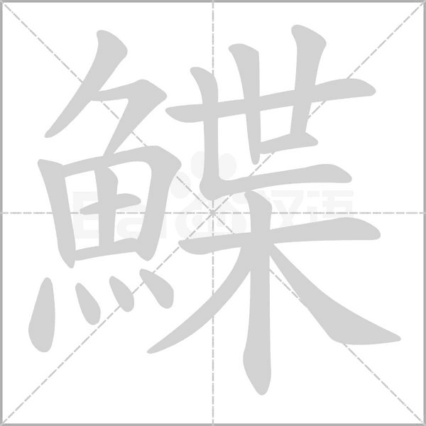 鰈字笔顺