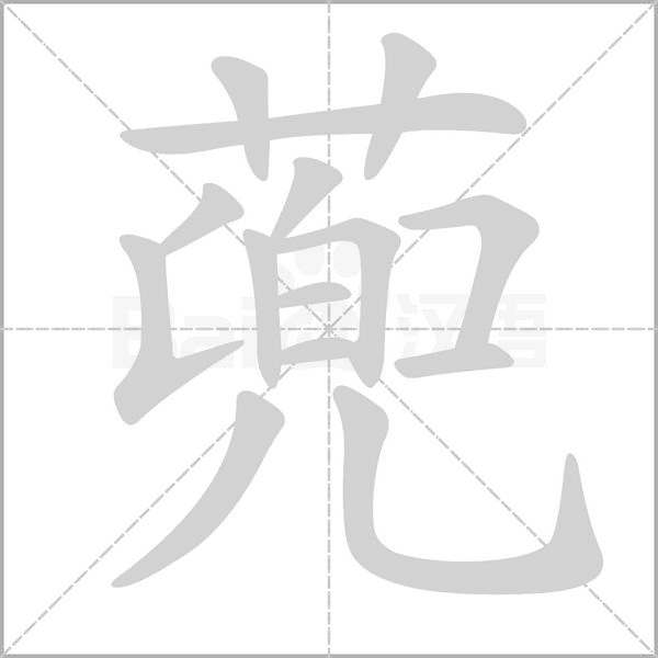 蔸字笔顺