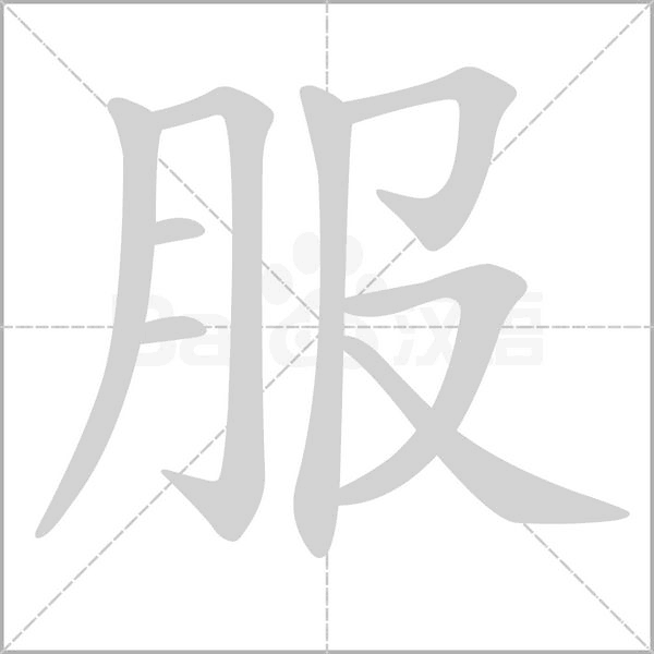 服字笔顺