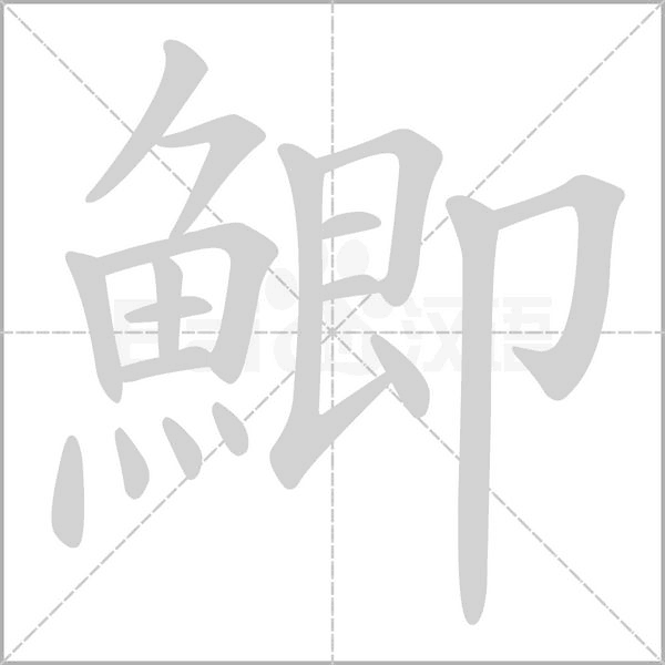 鯽字笔顺