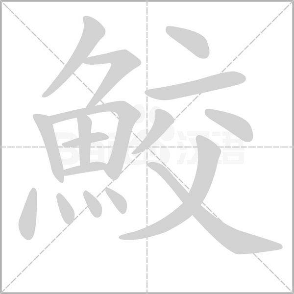 鮫字笔顺