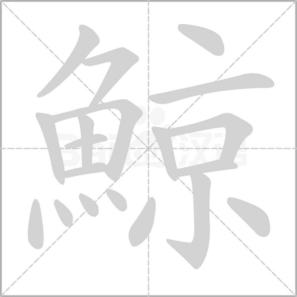 鯨字笔顺