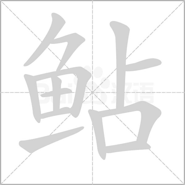 鲇字笔顺