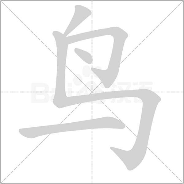 鸟字笔顺