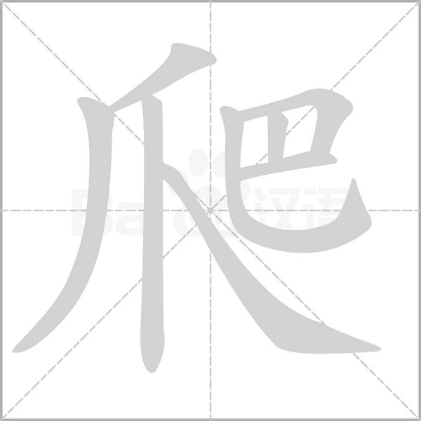 爬字笔顺