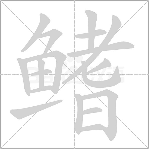 鳍字笔顺