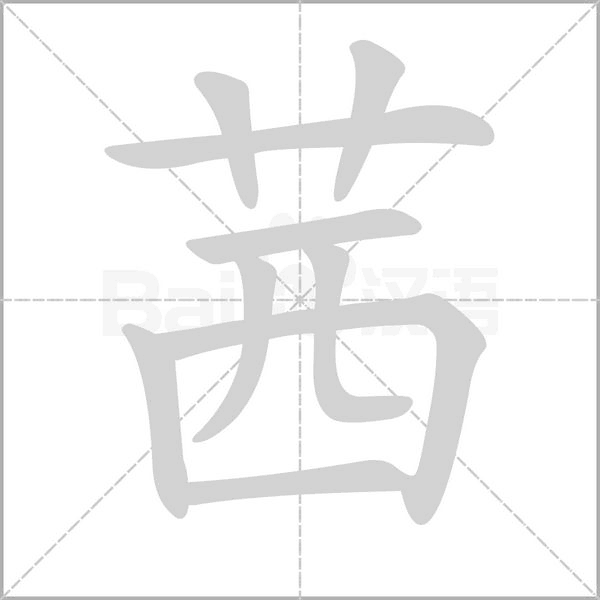 茜字笔顺