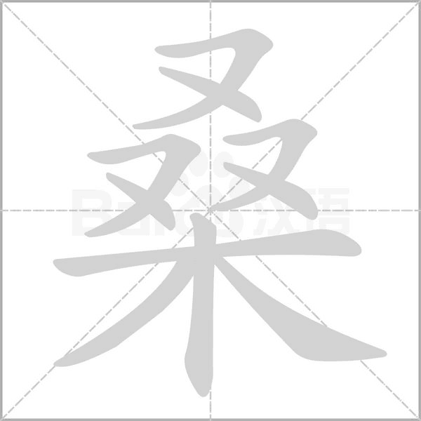 桑字笔顺