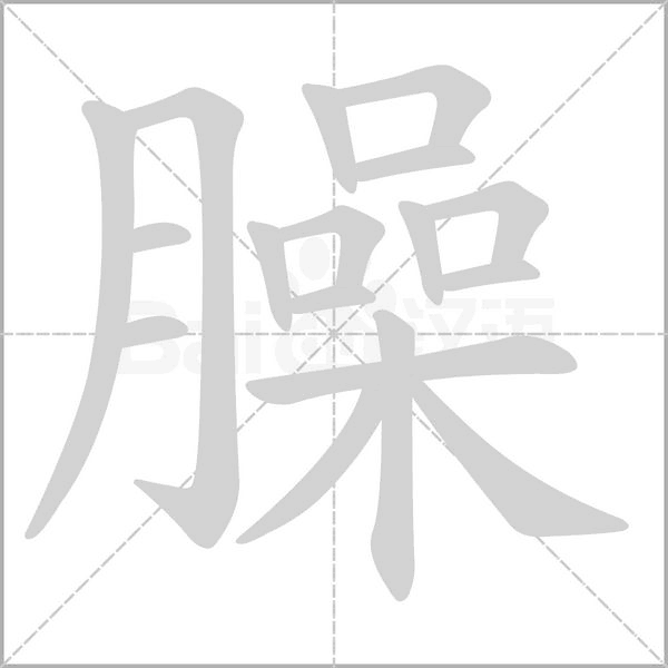 臊字笔顺