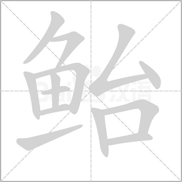 鲐字笔顺