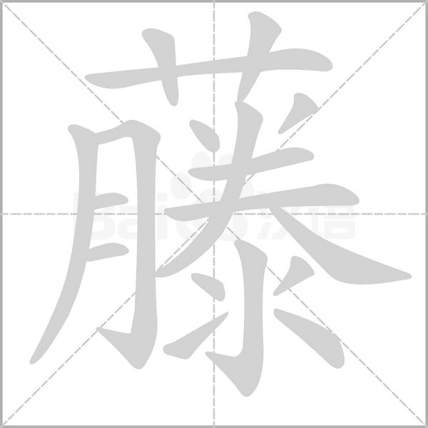 藤字笔顺