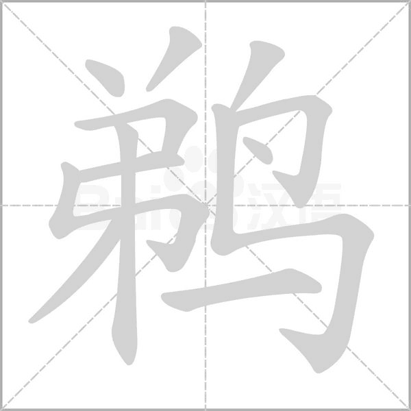 鹈字笔顺