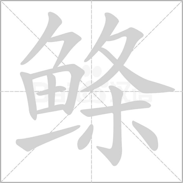 鲦字笔顺